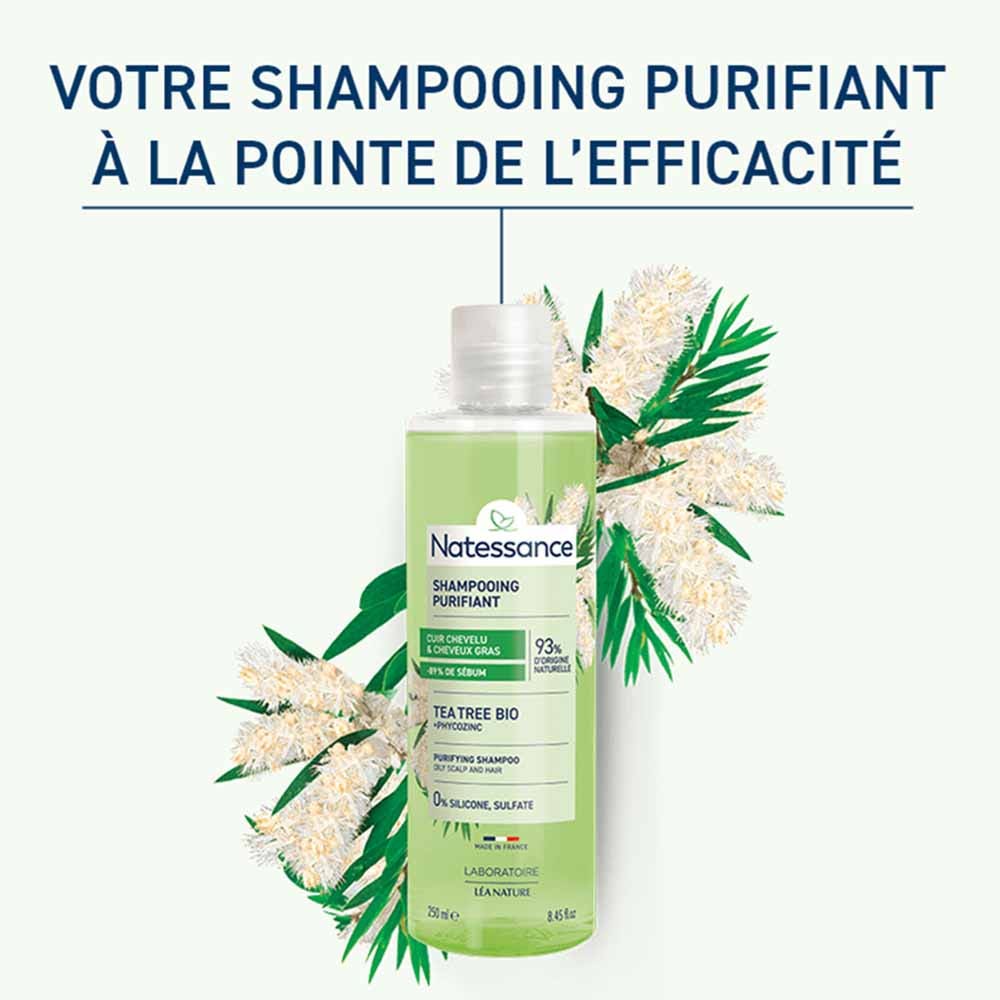 Natessance Capillary Purifying tea tree shampoo 250ml (8.45fl oz)
