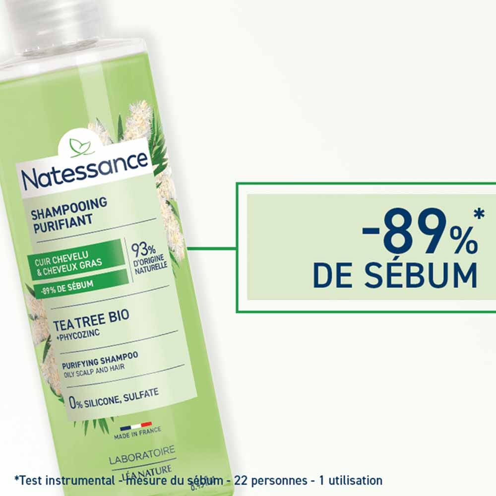 Natessance Capillary Purifying tea tree shampoo 250ml (8.45fl oz)