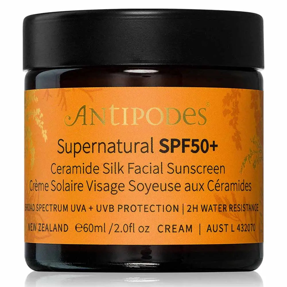 Antipodes Supernatural SPF50+ Crme Solaire Visage Soyeuse aux Cramides 60ml (2.02fl oz)