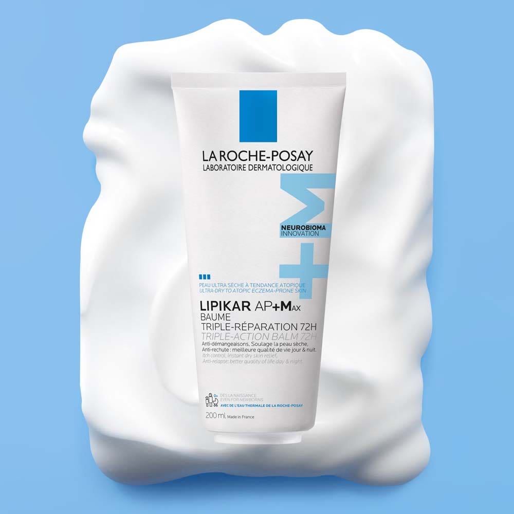 La Roche-Posay Lipikar AP+Max triple repair relipidating balm for extremely dry, eczema-prone skin 200ml (6.76fl oz)