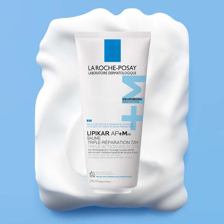 La Roche-Posay Lipikar AP+Max triple repair relipidating balm for extremely dry, eczema-prone skin 200ml (6.76fl oz)
