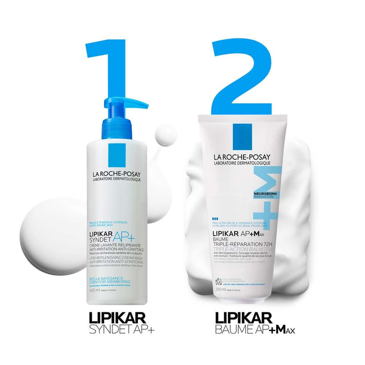 La Roche-Posay Lipikar AP+Max triple repair relipidating balm for extremely dry, eczema-prone skin 200ml (6.76fl oz)