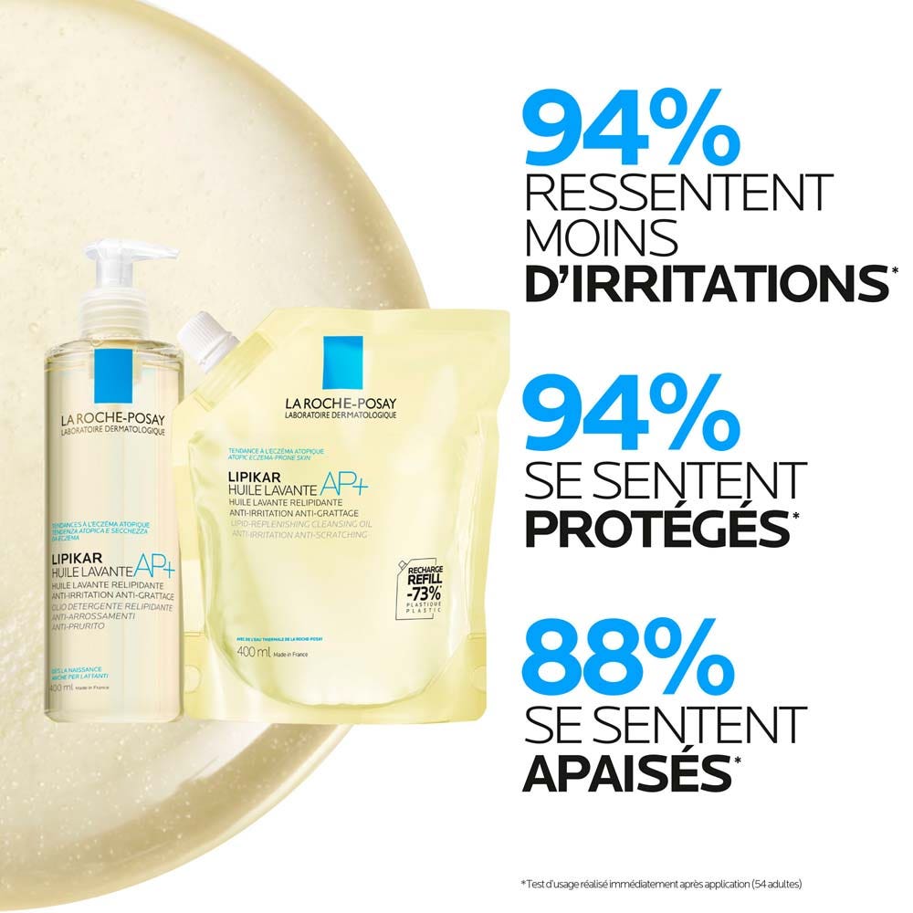 La Roche-Posay Lipikar Cleansing Oil for Atopic enzema skin Eco Refill AP+ 400ml (13.53fl oz)