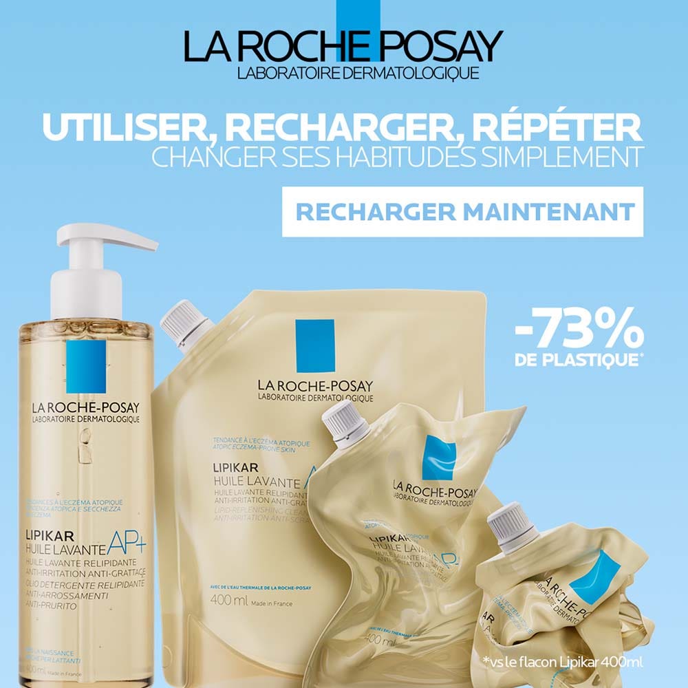 La Roche-Posay Lipikar Cleansing Oil for Atopic enzema skin Eco Refill AP+ 400ml (13.53fl oz)