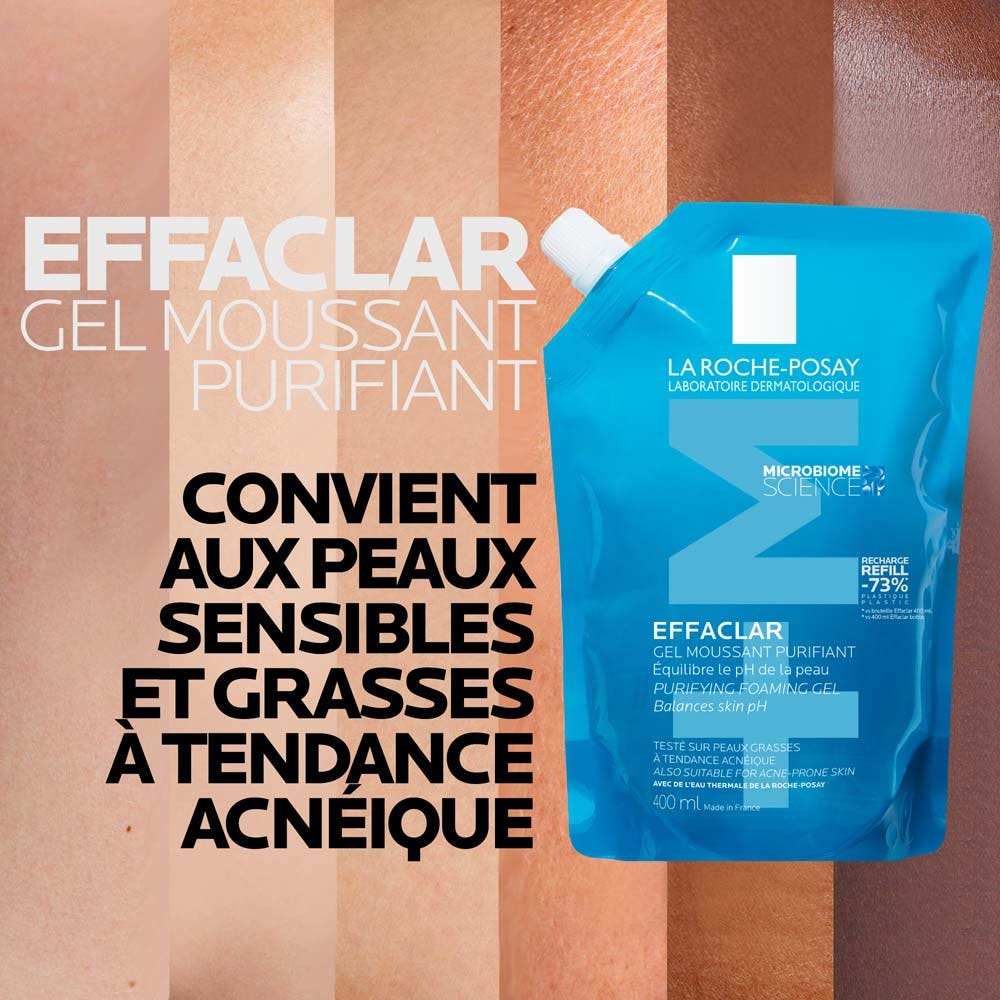 La Roche-Posay Effaclar Foaming EcoRefill gel oily, acne-prone skin 400ml (13.53fl oz)