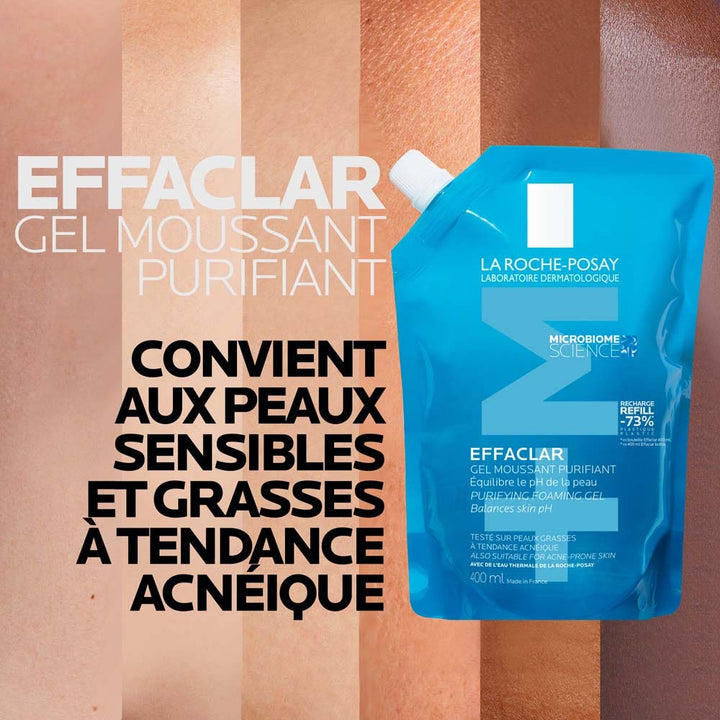 La Roche-Posay Effaclar Foaming EcoRefill gel oily, acne-prone skin 400ml (13.53fl oz)
