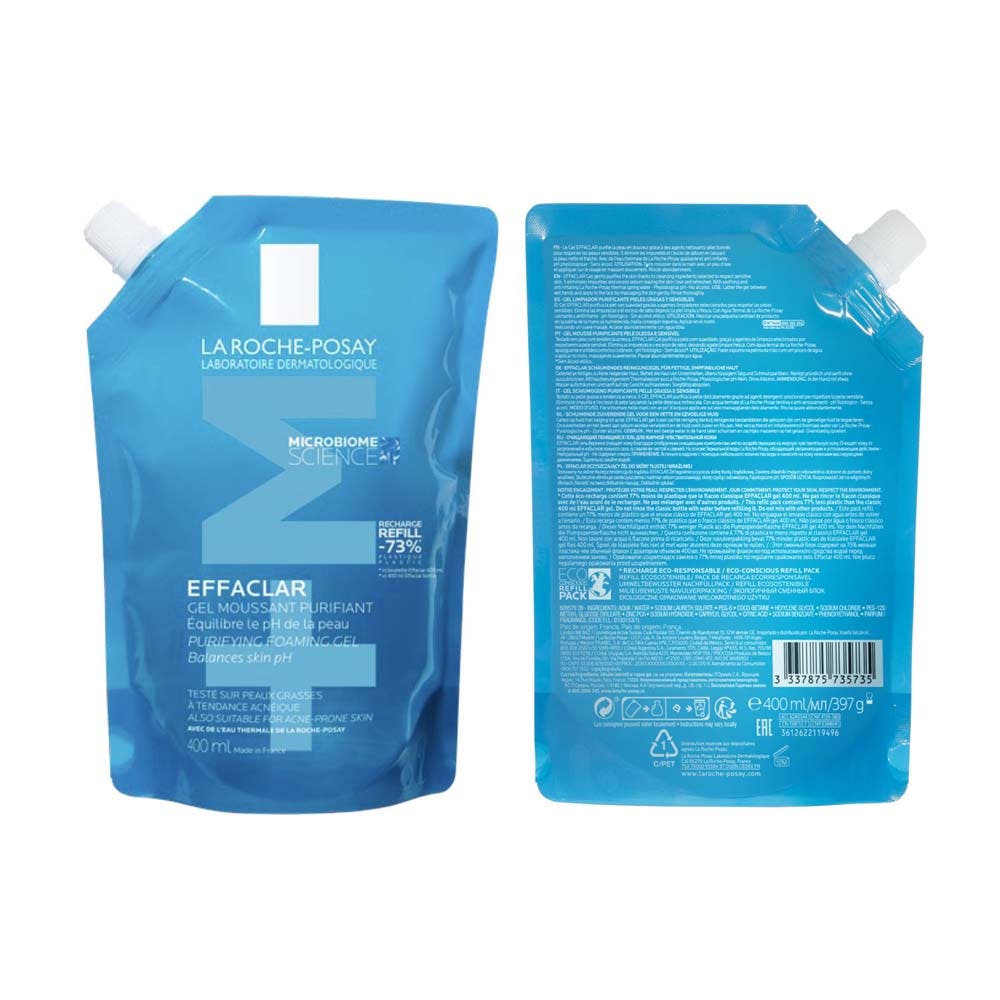 La Roche-Posay Effaclar Foaming EcoRefill gel oily, acne-prone skin 400ml (13.53fl oz)