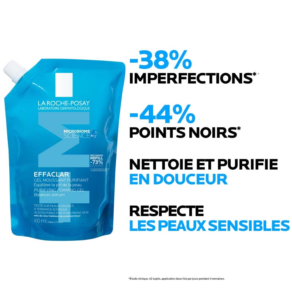 La Roche-Posay Effaclar Foaming EcoRefill gel oily, acne-prone skin 400ml (13.53fl oz)