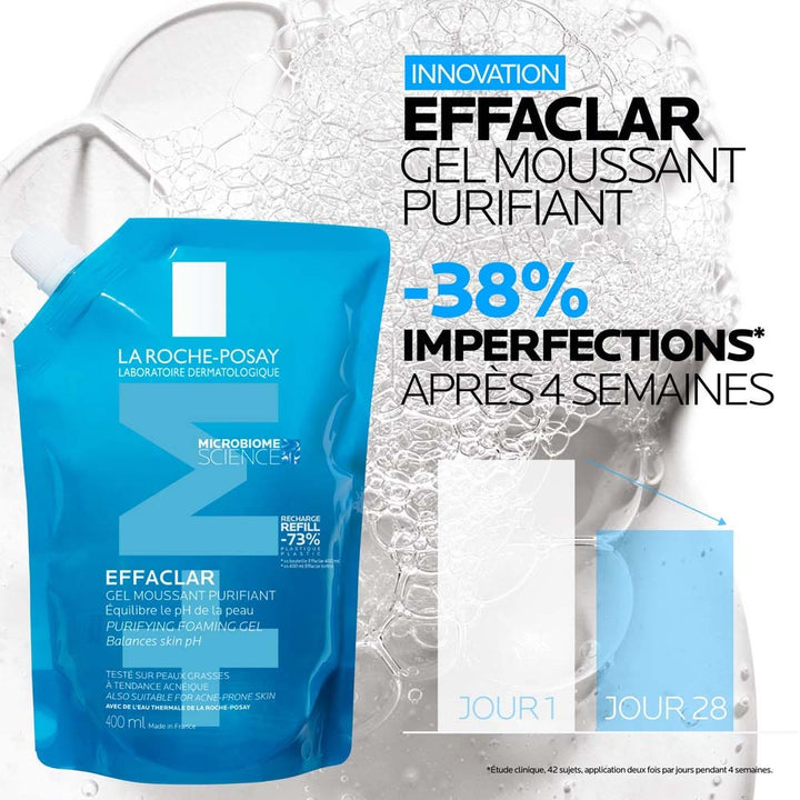 La Roche-Posay Effaclar Foaming EcoRefill gel oily, acne-prone skin 400ml (13.53fl oz)