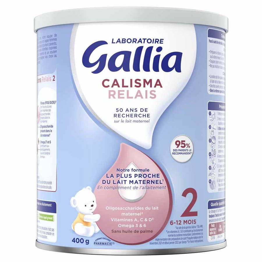 Gallia Calisma Follow-up milk powder suitable from 6 to 12 months 400g (14.11 oz)
