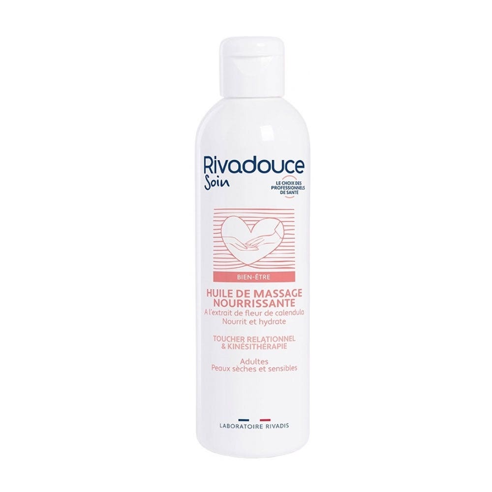 Rivadouce Soin Nourishing massage oil therapeutic and kinésiology massage 250 ml (8.45fl oz)