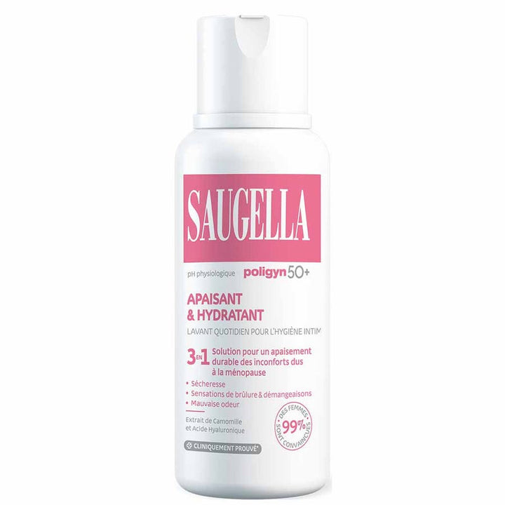Saugella Poligyn Sabonete íntimo para menopausa 50+ e mucosas frágeis 250ml