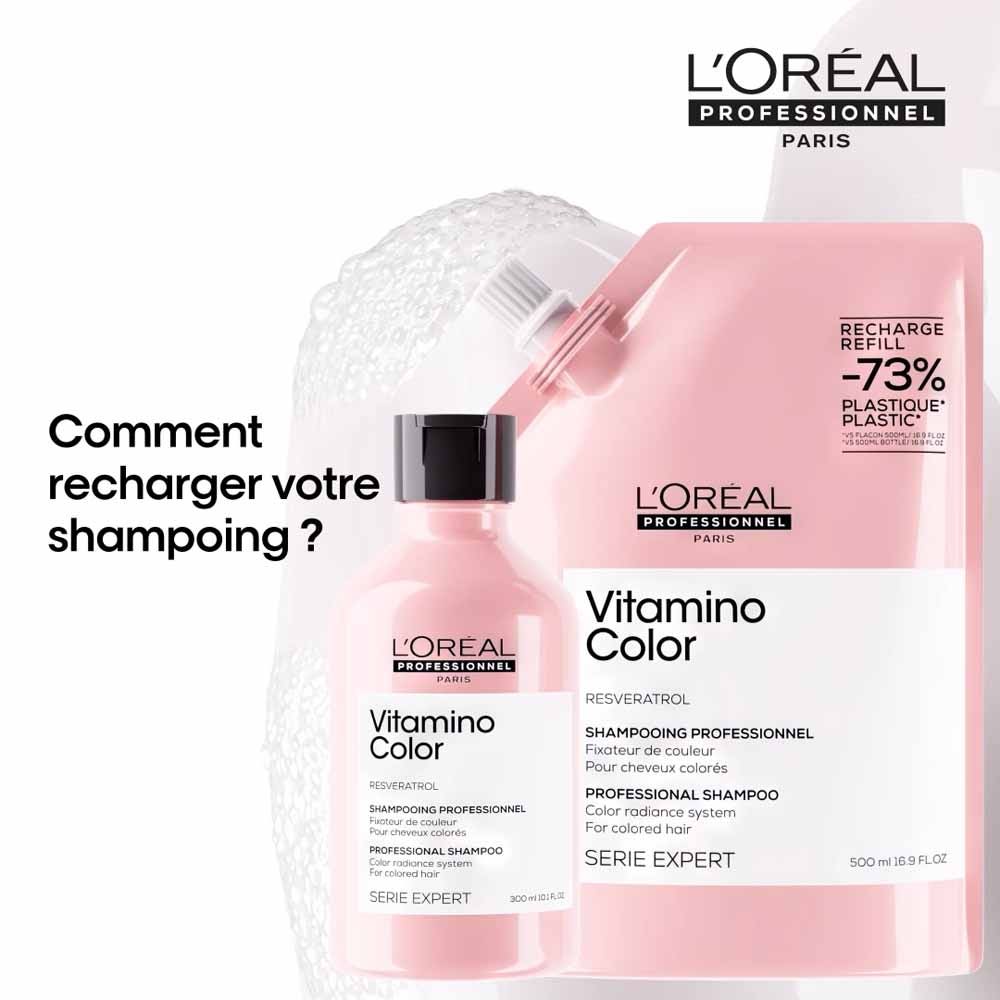 L'Oréal Professionnel Vitamino Color Resveratrol Refill Colour Radiance System Shampoo 500ml (16.90fl oz)