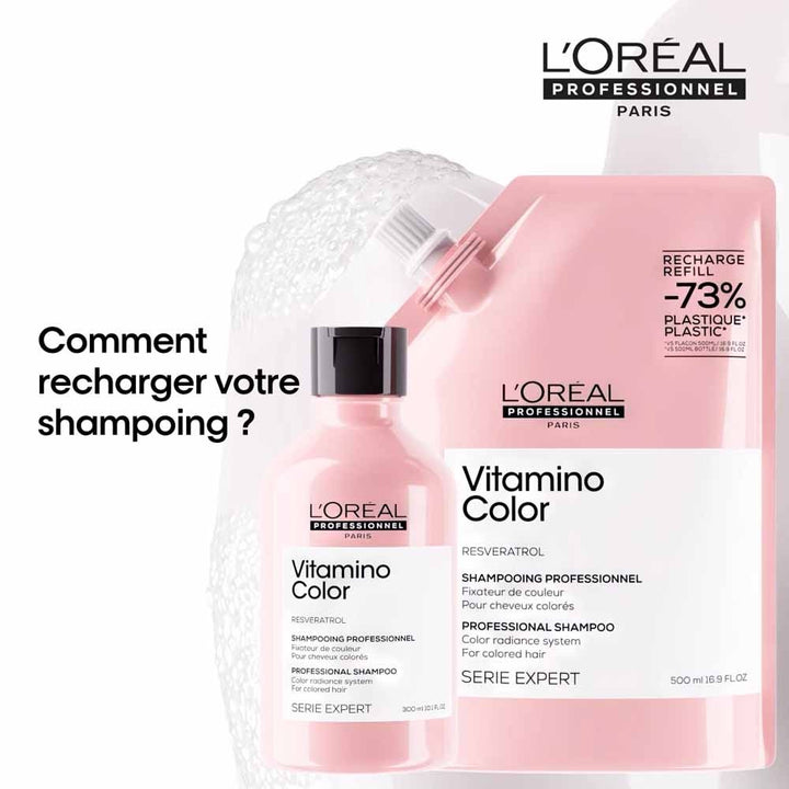 L'Oréal Professionnel Vitamino Color Resveratrol Refill Colour Radiance System Shampoo 500ml (16.90fl oz)
