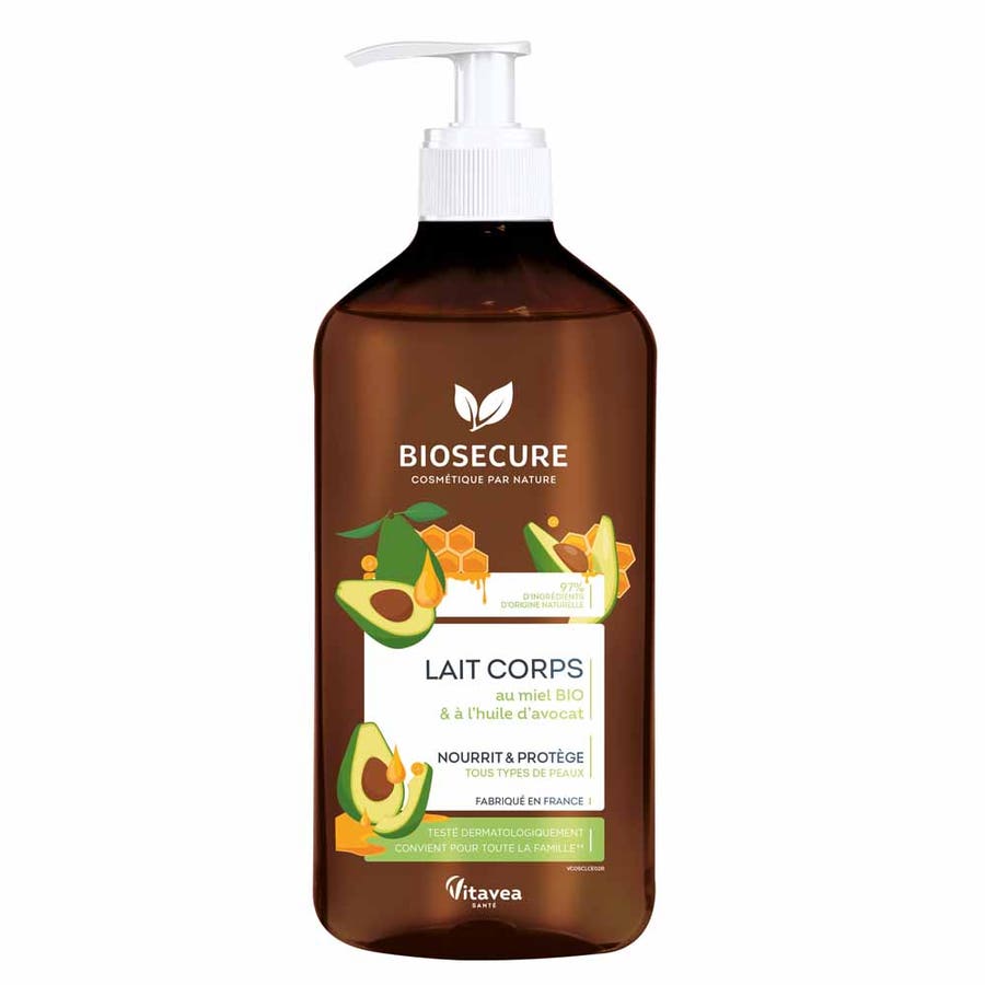 Bio Secure Honey and Avocado Body Lotion tous types de peau 500ml (16.91 fl oz)