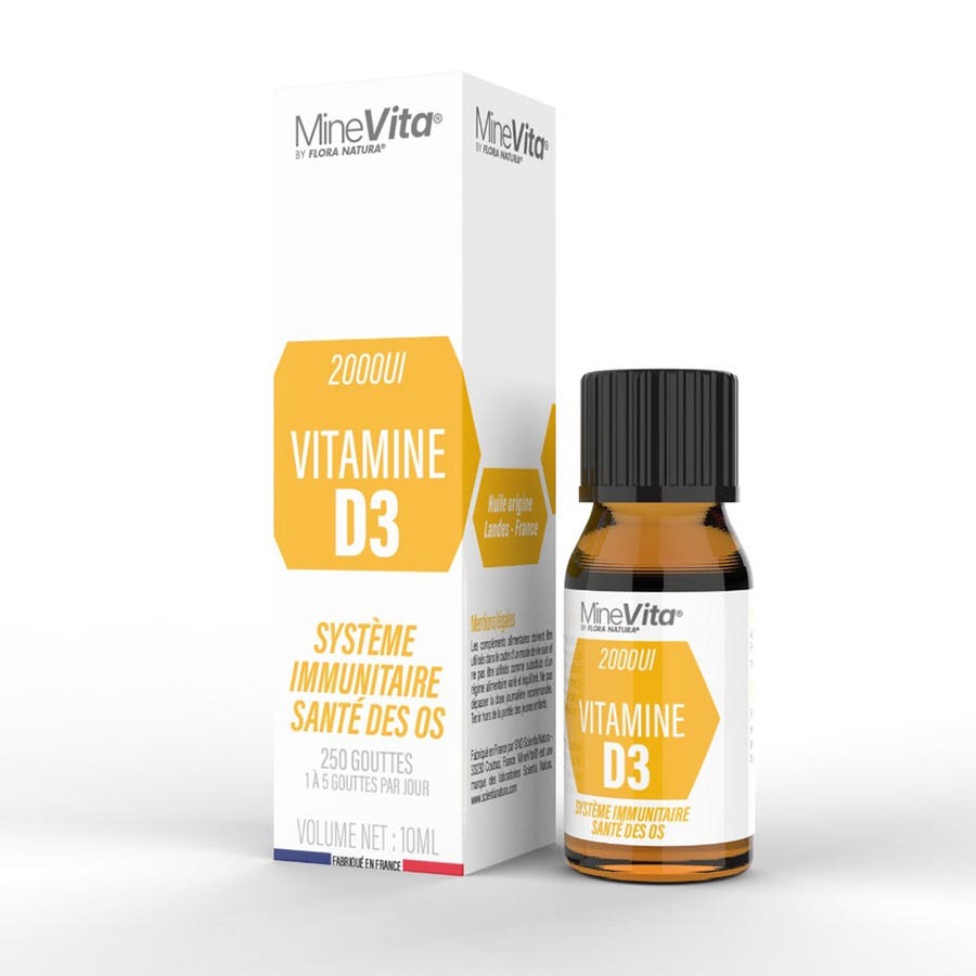 Flora Natura Minevita® Vitamin D3 2000 IU 10ml (0.34 fl oz)