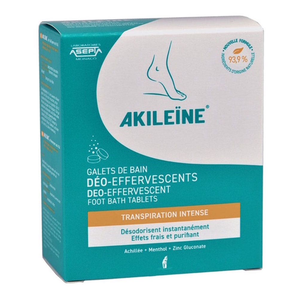 Asepta Akileine Effervescent deodorising bath tablets 6 x 12 g (0.42oz)