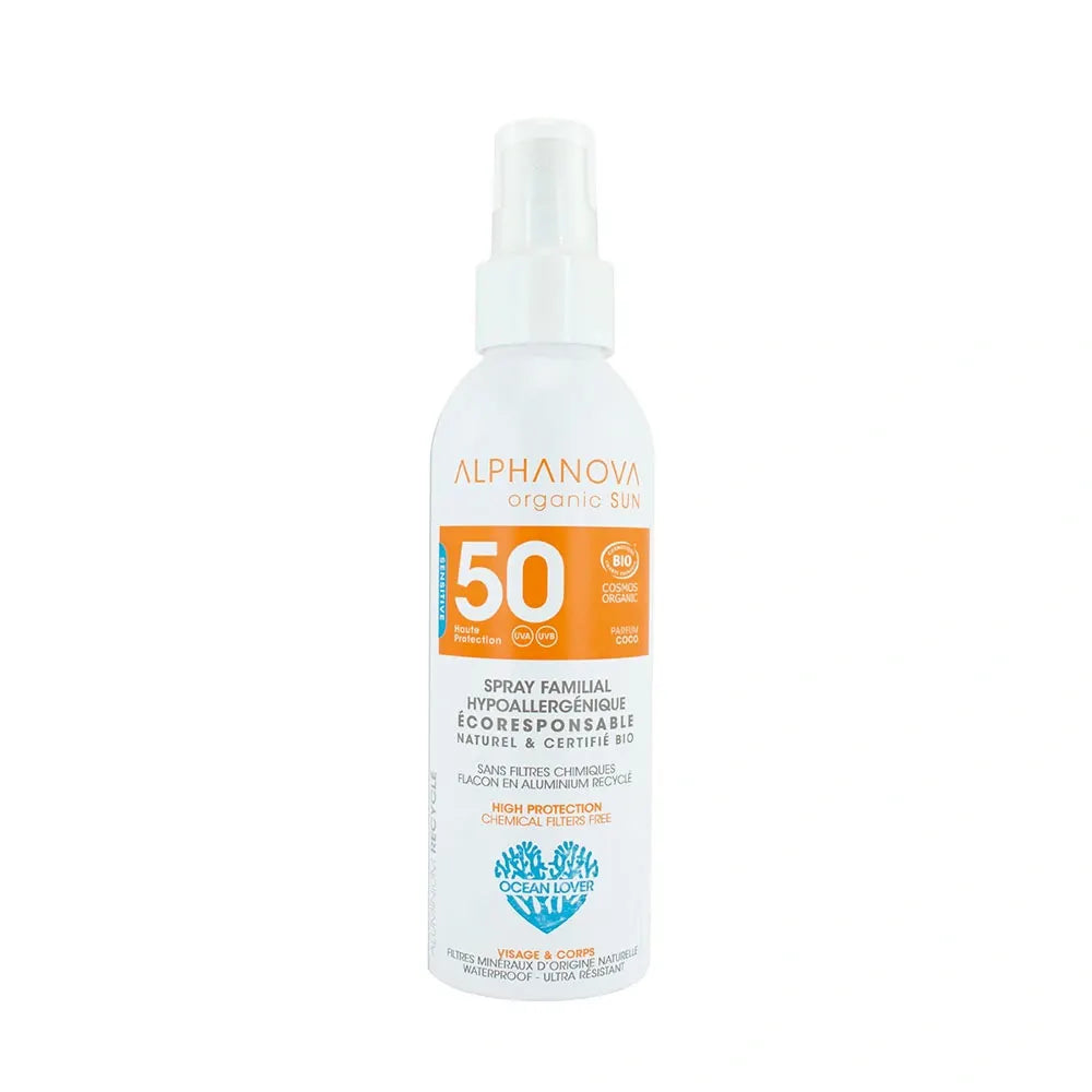 Alphanova Sun High protection family sun spray SPF50+ 150g (5,29oz)