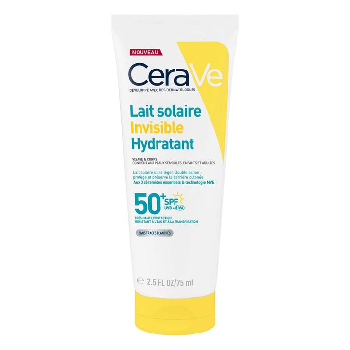 Cerave Invisible حليب واقٍ من الشمس مرطب عالي الحماية للوجه والجسم SPF50+ 75ml