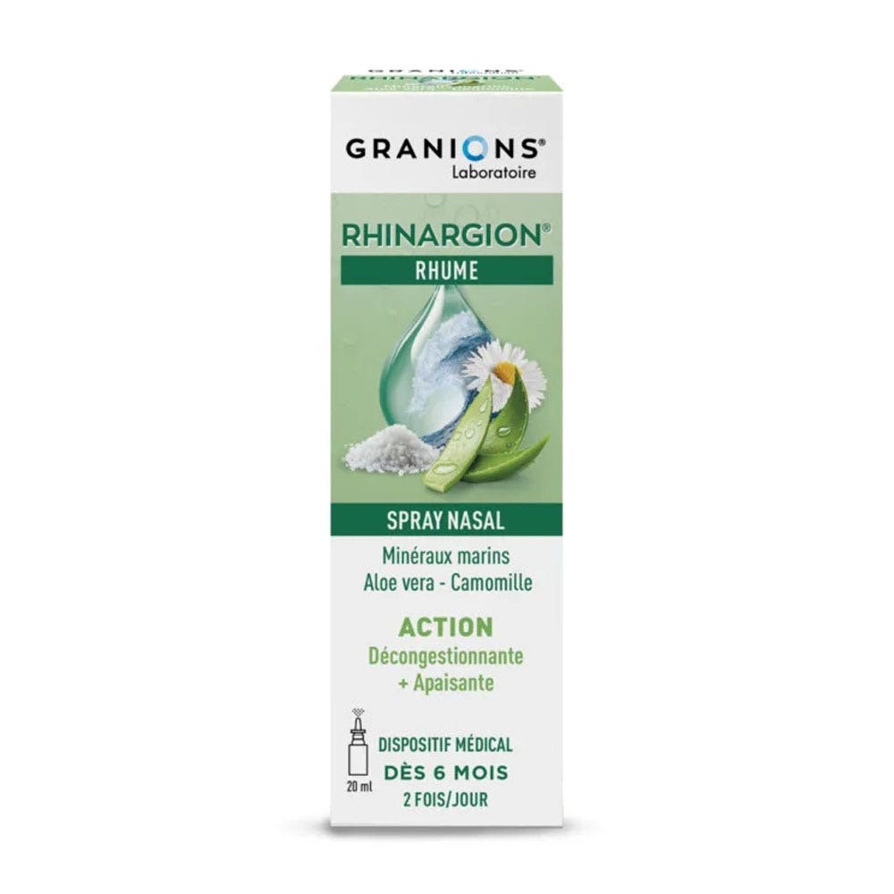 Granions Decongestant and Soothing Nasal Spray decongestant and soothing nasal spray with sea water 20 ml (0.68fl oz)