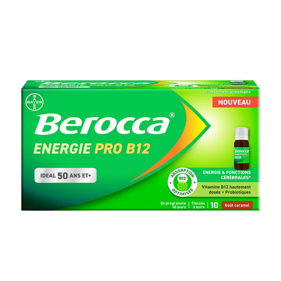 Bayer Berocca Energy Pro B12 for adults aged 50 and over 10 ampoules