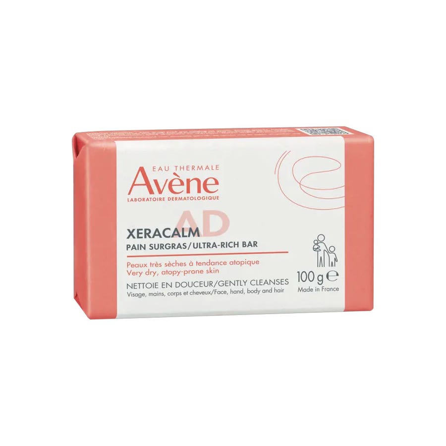 Avène Xeracalm A.D Cleansing Oil-Free Soap-Free Bar 100g (3.53 oz)