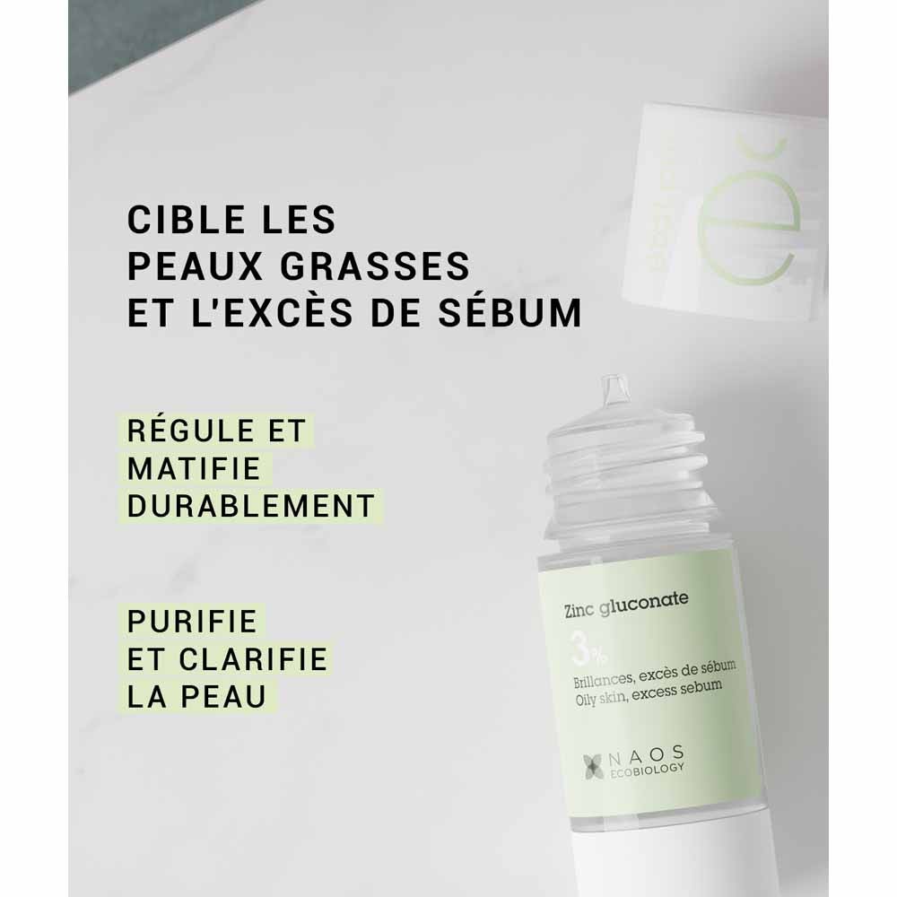 ETAT PUR PURE GLUCONATE DE ZINC ACTIVE POUR LE SÉBUM excessive dans la peau sujette à l'acné 15 ml (0,50fl Oz)