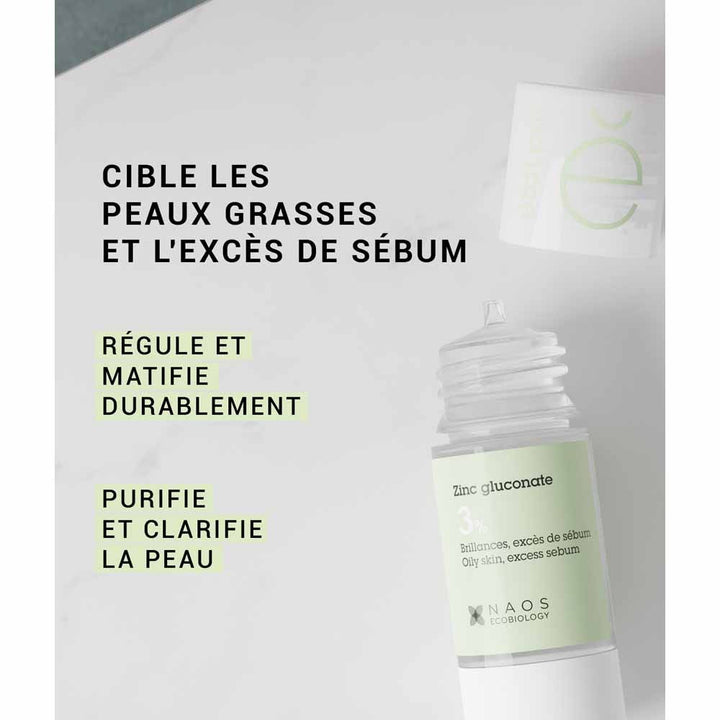 ETAT PUR PURE GLUCONATE DE ZINC ACTIVE POUR LE SÉBUM excessive dans la peau sujette à l'acné 15 ml (0,50fl Oz)