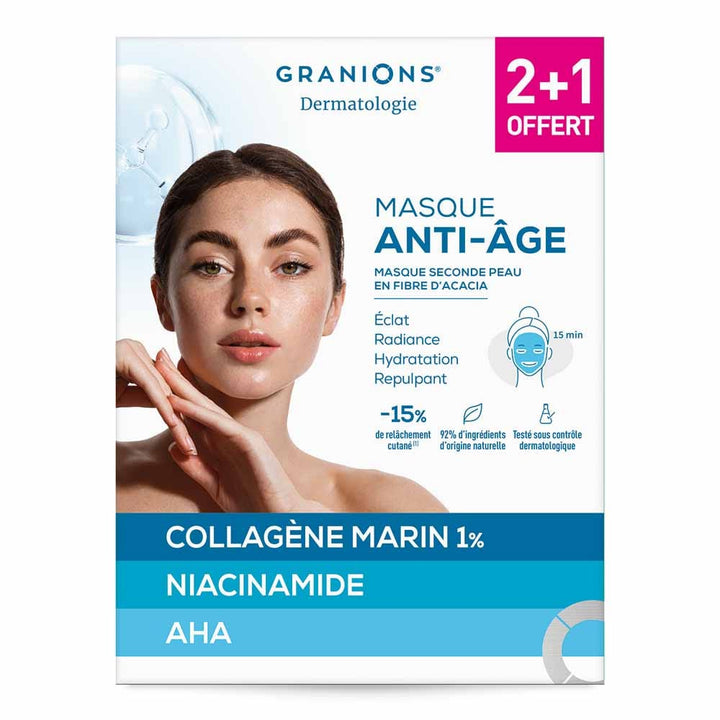 Granions Dermatology Second Skin Anti-Ageing Mask 3 x