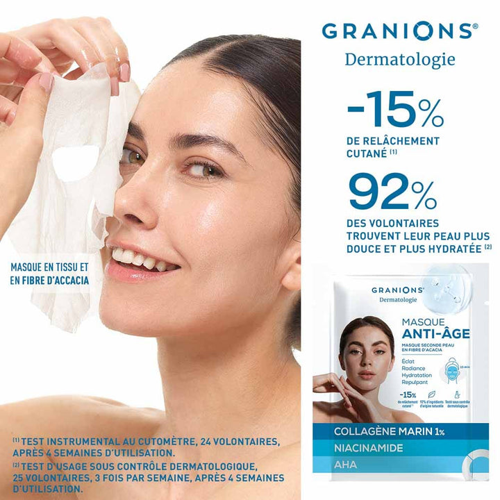 Granions Dermatology Second Skin Anti-Ageing Mask 3 x
