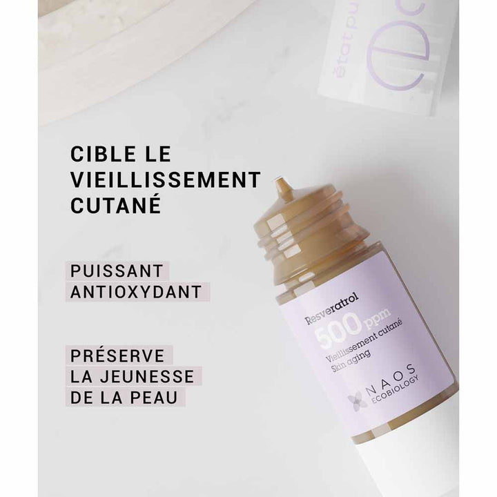 ETAT PUR PUR PURS ACTIVES INGRÉDIENTS RESVERATROL RESVERATROL PLIBUTES DEEF 15 ML (0,50FL OZ)