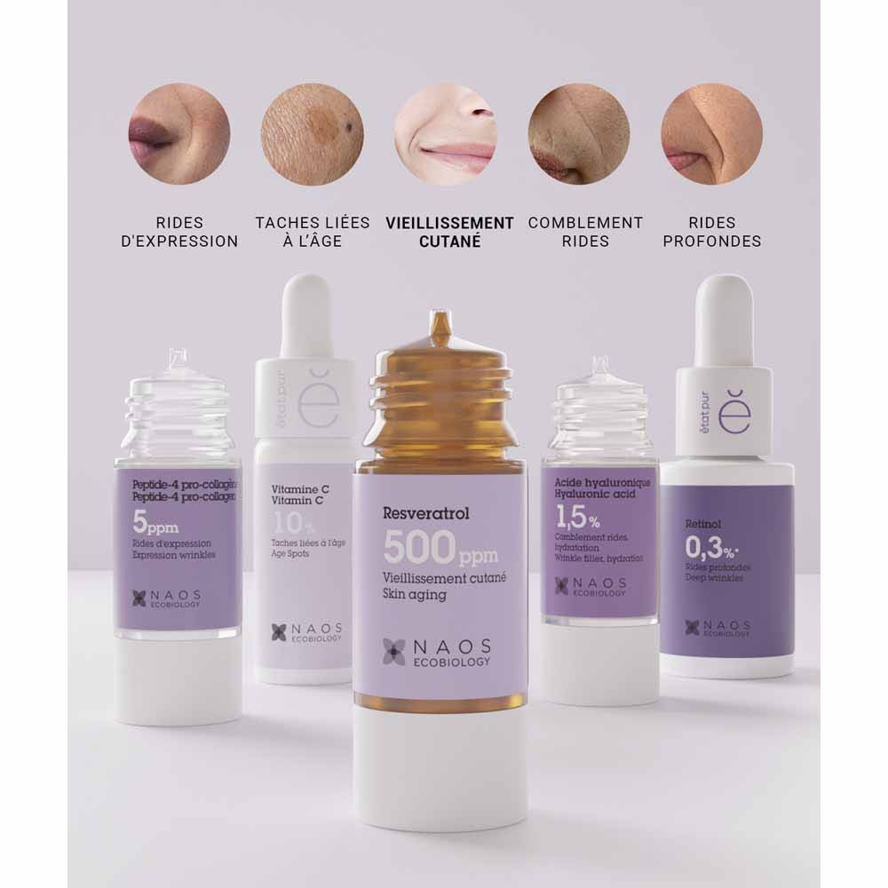 ETAT PUR PUR PURS ACTIVES INGRÉDIENTS RESVERATROL RESVERATROL PLIBUTES DEEF 15 ML (0,50FL OZ)
