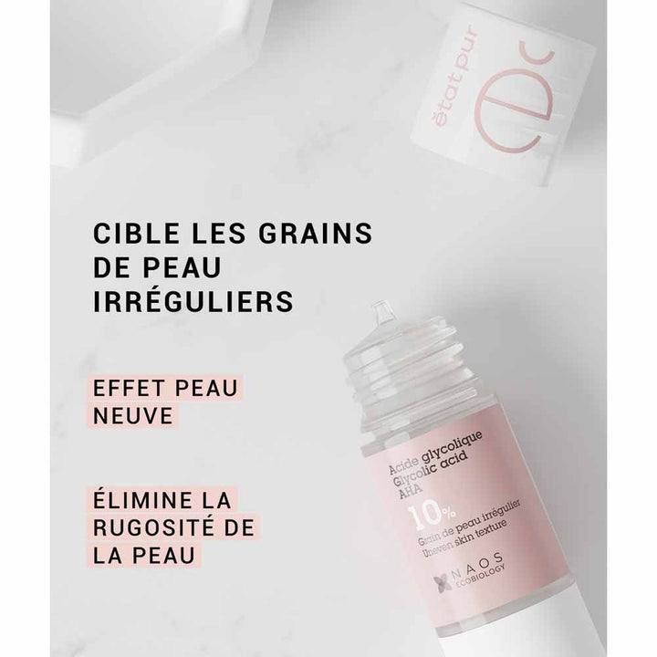 Etat Pur Pure Active Ingredients 10% glycolic acid Loss of radiance and hyperpigmentation Peeling 15ml (0.50fl oz)