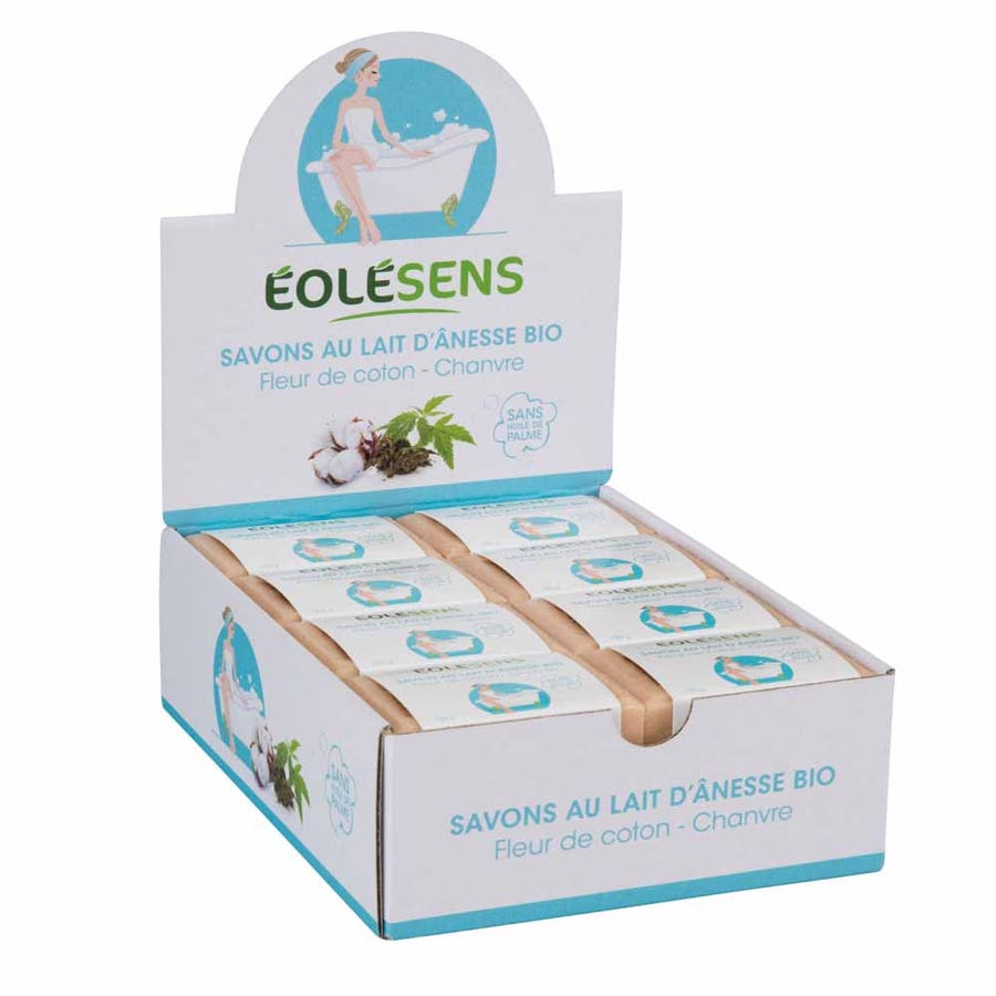 Eolesens Donkey milk soap cotton flower-scented 100g (3.53 oz)