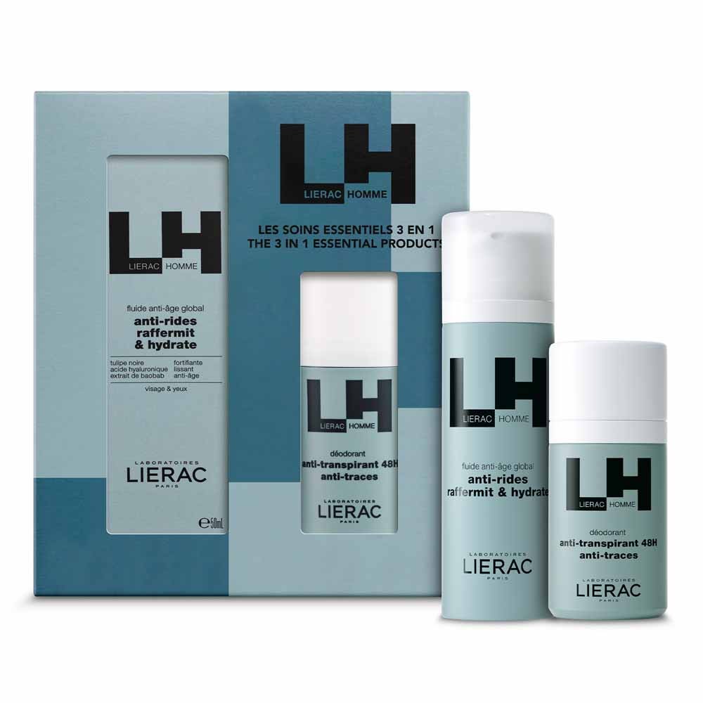 Lierac Man Father's day gift set with anti-ageing fluid + deodorant