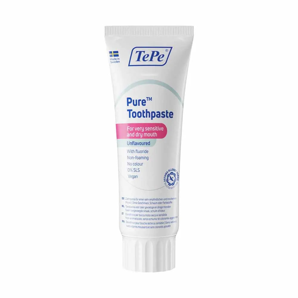 TePe Pure Toothpaste with Fluoride Neutral Taste 75ml