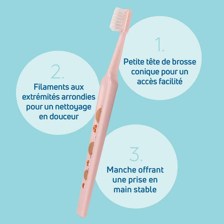 TePe Mini Extra Soft Soft baby toothbrushes for ages 0-3 x 3