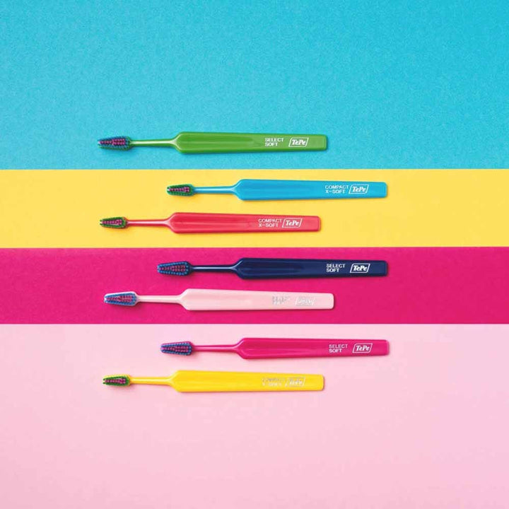 TePe Extra Soft Soft toothbrushes colour compact 4 units