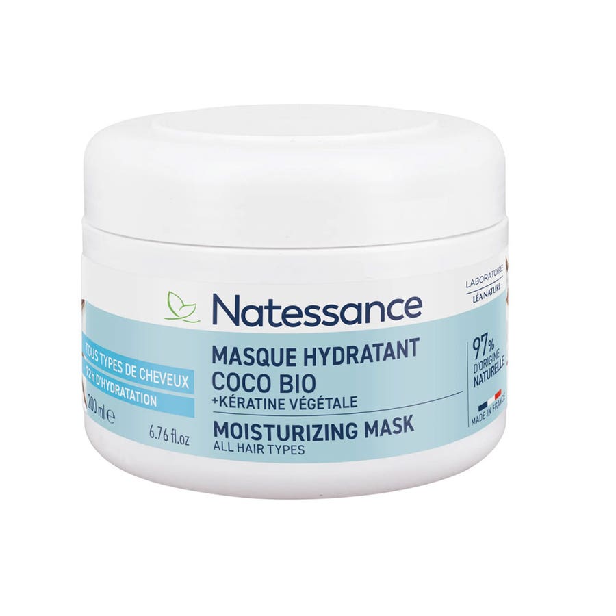 Natessance Organic coconut and plant keratin hydrating mask 200ml (6.76 fl oz)