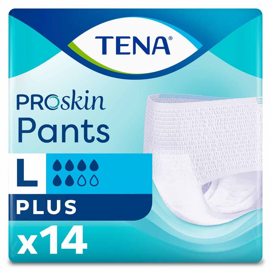 Tena Pants ProSkin Plus large absorbent underwear x 14