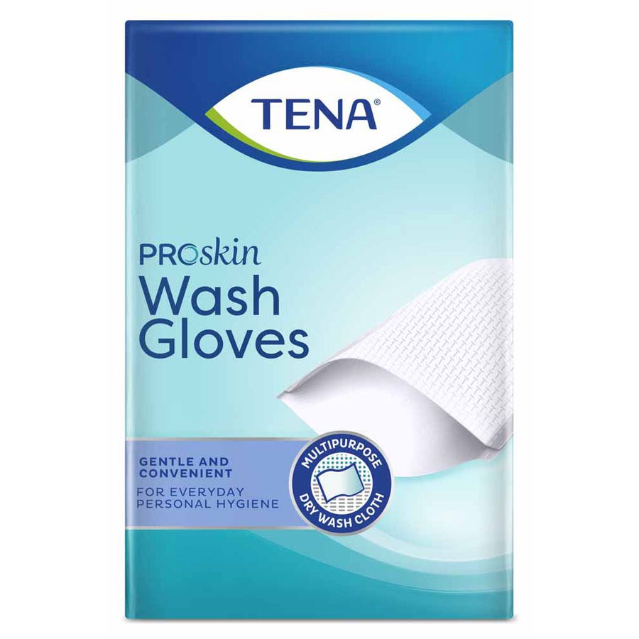Tena Soft & strong disposable wash glove 50 units