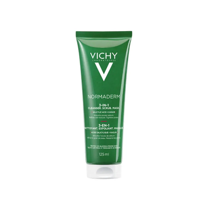 Vichy Normaderm Limpiador + Exfoliante + Mascarilla 3 en 1 125ml