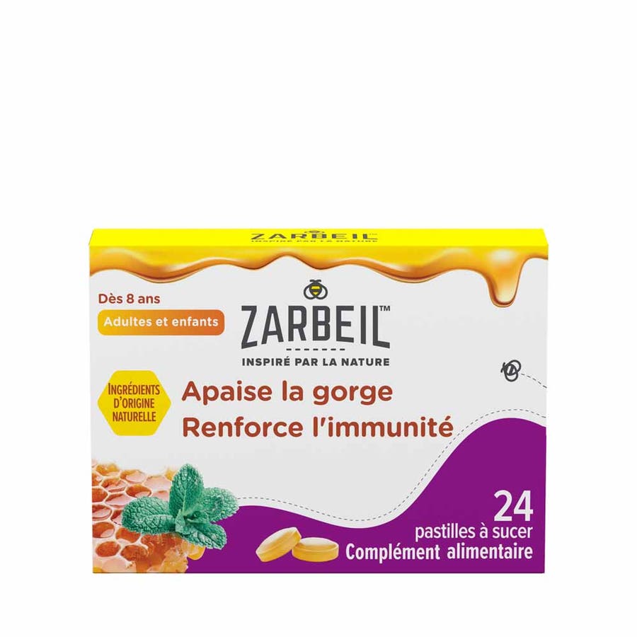 Zarbeil Soothes the throat 24 pastilles ? 24 lozenges