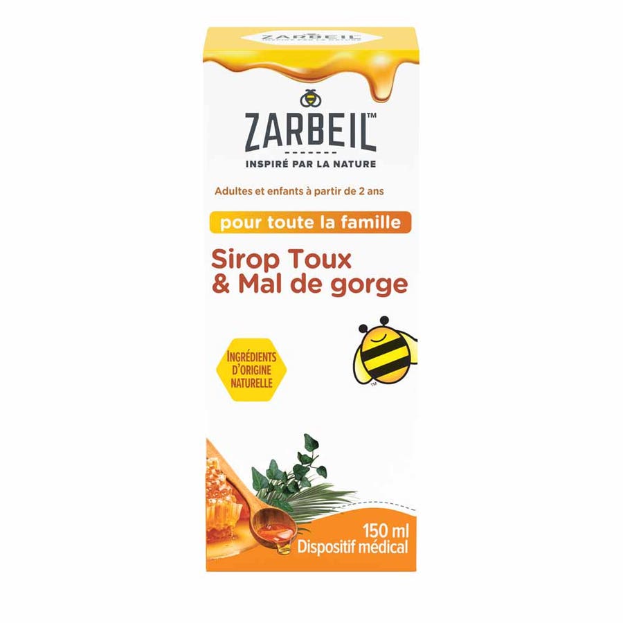 Zarbeil Cough and sore throat syrup with honey 150ml (5.07 fl oz)