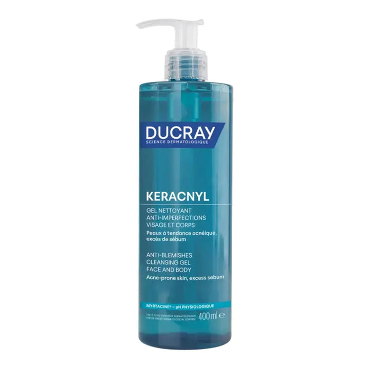 Ducray Keracnyl Foaming Cleansing Face Gel Oily Blemish-Prone Skin 400ml (13.52fl oz)