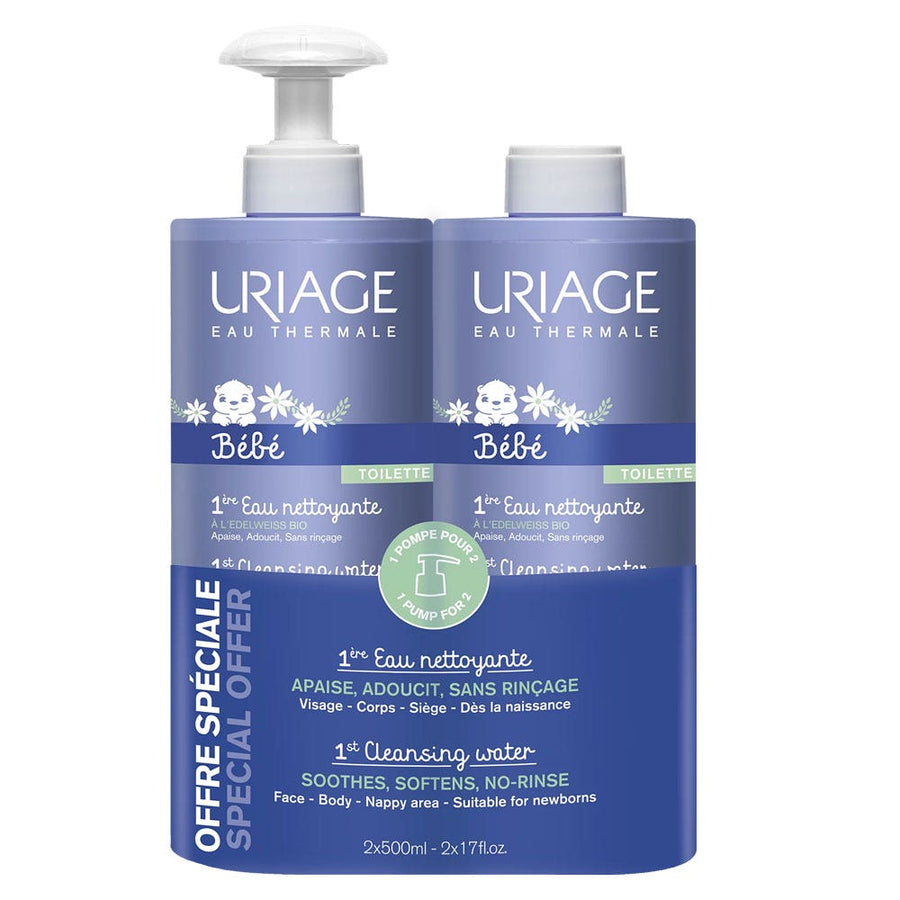 Uriage Bébé First Cleansing Water 2 x 500ml