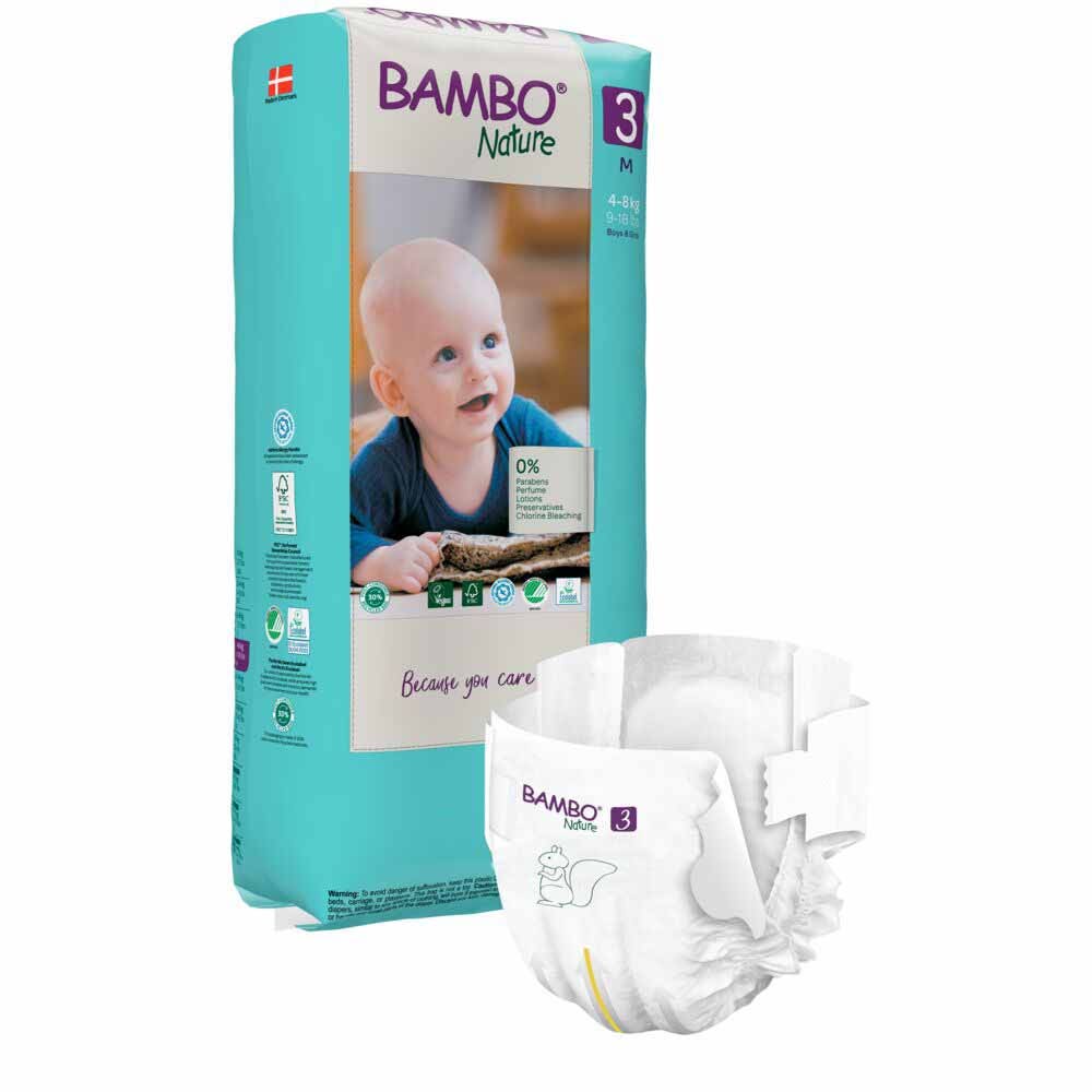 Bambo Nature Diapers Size 3 4-8kg x52