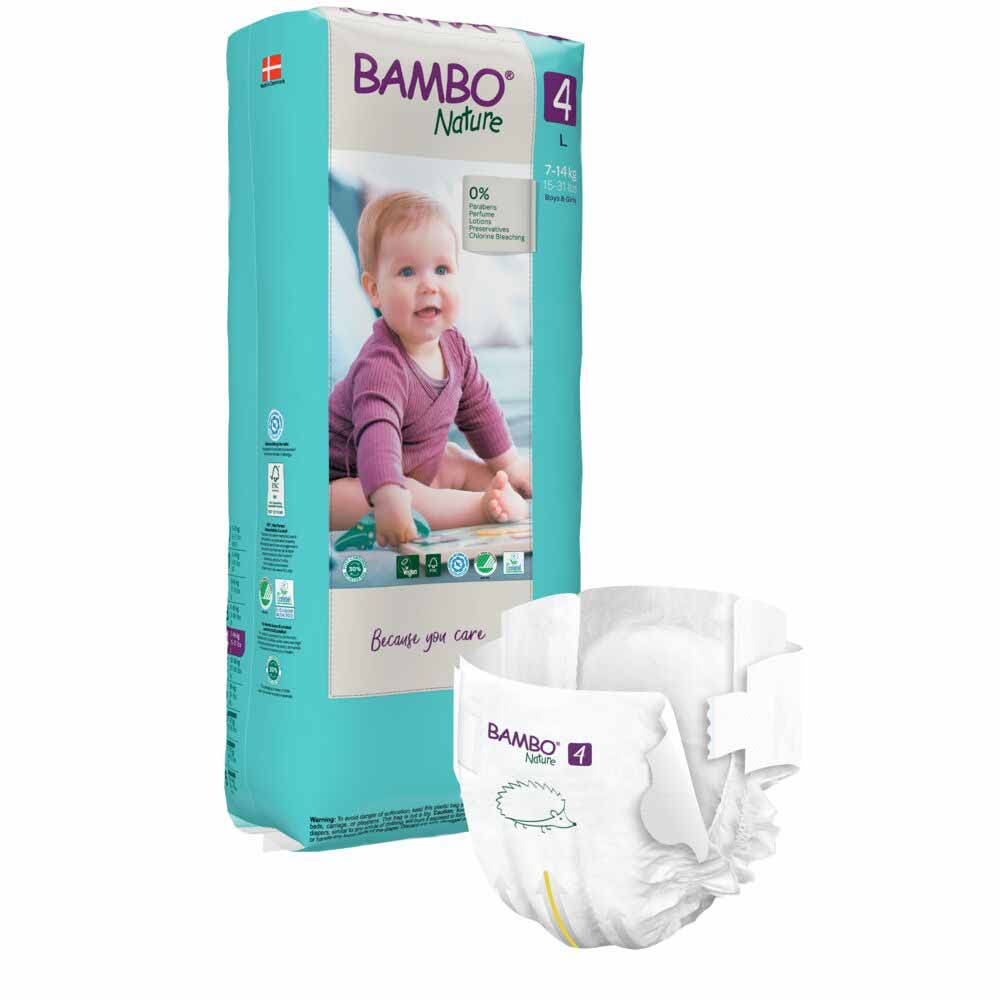 Bambo Nature Diapers Size 4 7-14kg x48