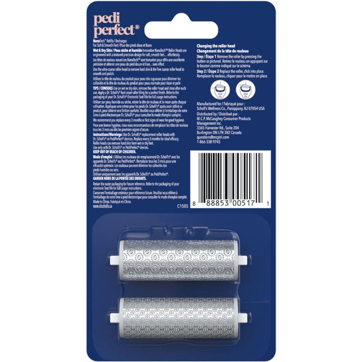 Scholl Pedi Perfect Refills Nano Tech x2