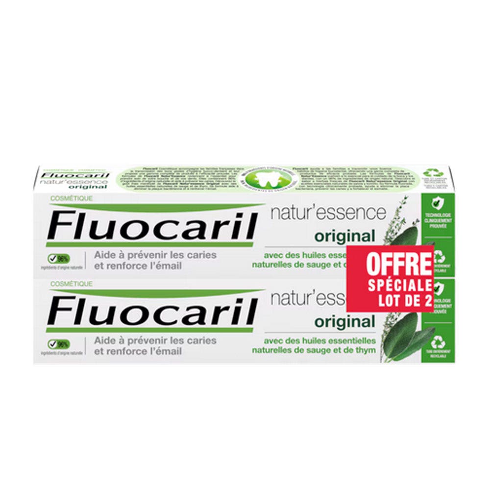 Fluocaril Natur'Essence Original bi-fluorated toothpaste 75ml (2.54fl oz)